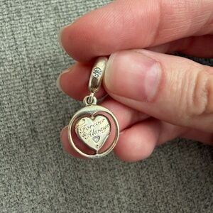 Pandora Silver Heart Charm Bracelet